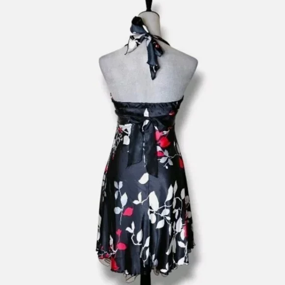 Speechless Vintage Y2K Floral Halter Dress Flirty Party Floral Juniors Size 5 - Picture 2 of 7